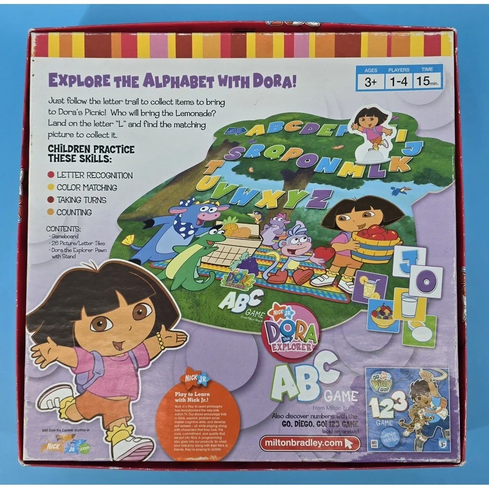 Vtg Nick‎ Jr. Dora the Explorer ABC Board Game Milton Bradley 2006 100% Complete